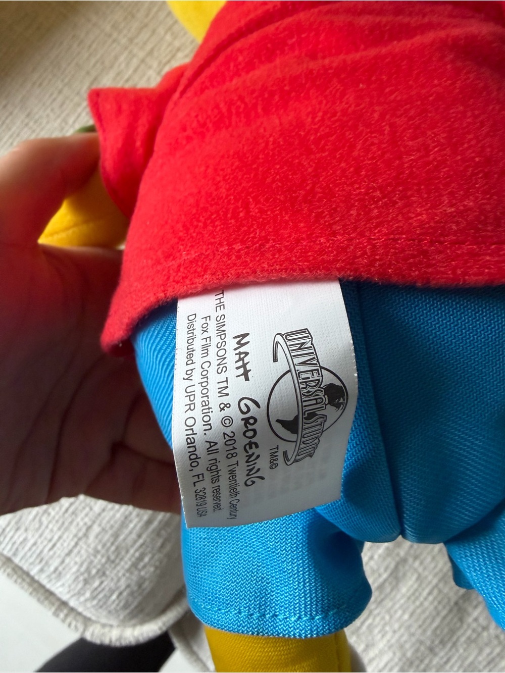 Universal Yellow Plush Bird Toy with Red Shirt and Blue Shoes - Picture 3 of 4